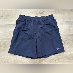 N102 Patagonia Kids Size XL/14 Baggies Shorts 5" Inseam Lined Navy